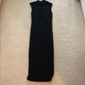 Black sleek cut out dress